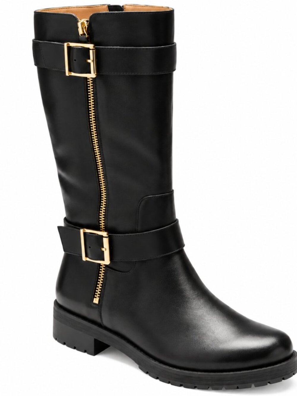 Vionic Marlow Leather Moto Boots - Black - Size 10